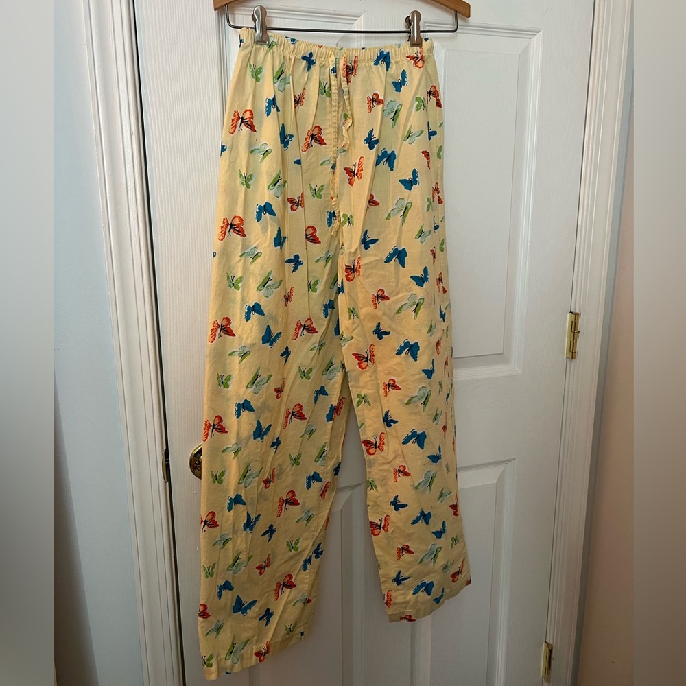Vintage 100% Cotton Butterfly Drawstring Pants